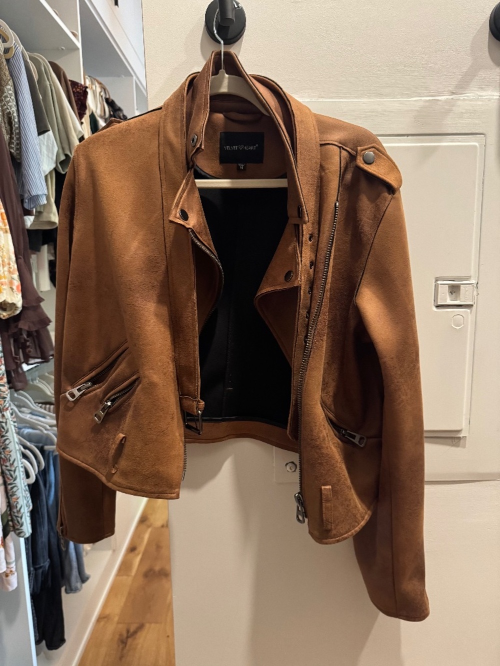 Brown suede jacket